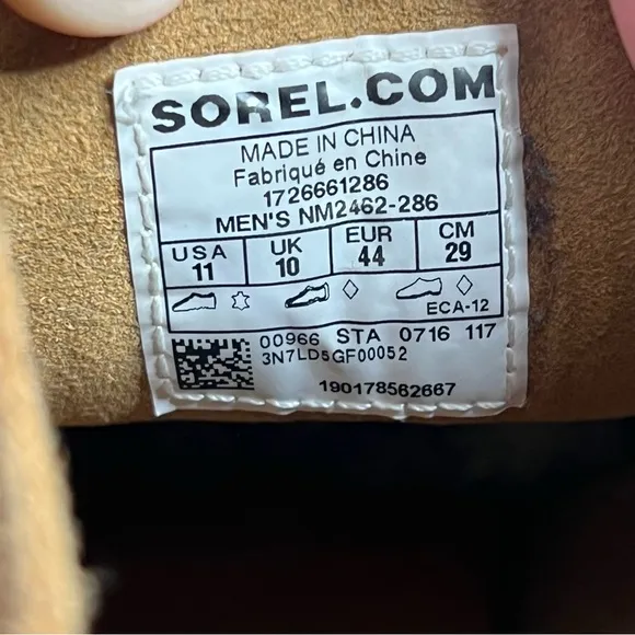 Sorel Madson II Chukka Boots Mens Size 11 Tan Suede Waterproof Ankle Lace Up