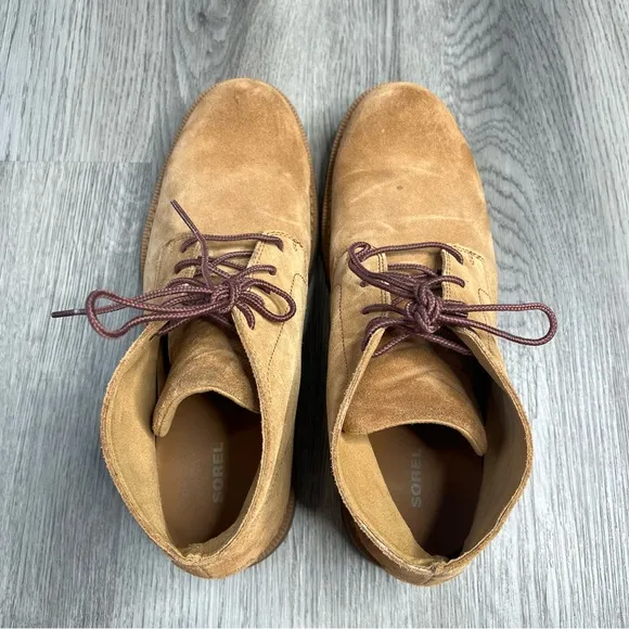 Sorel Madson II Chukka Boots Mens Size 11 Tan Suede Waterproof Ankle Lace Up