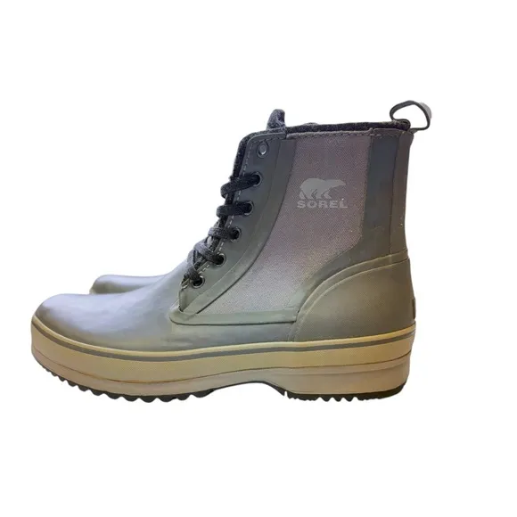 Sorel Men's Woodbine Canvas Rubber Outdoor Lace Up Ankle Boots Grey Size‎ 11