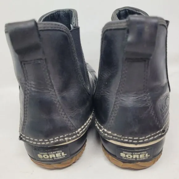 Sorel Out N About Chelsea Duck Boots Womens Sz 9 NL2410-010 Blk Waterproof 99%!