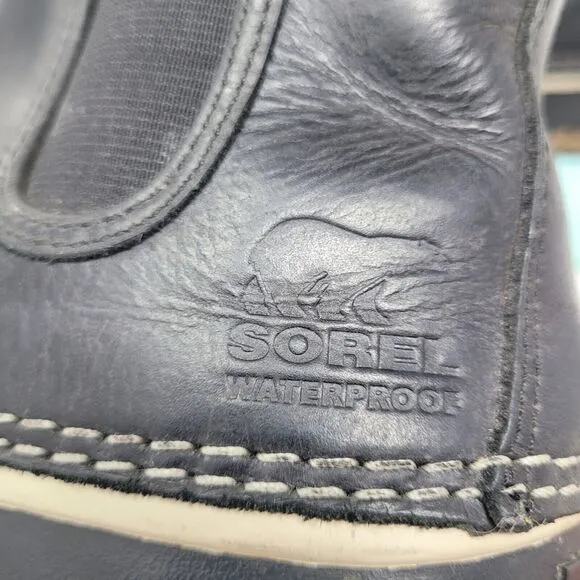 Sorel Out N About Chelsea Duck Boots Womens Sz 9 NL2410-010 Blk Waterproof 99%!