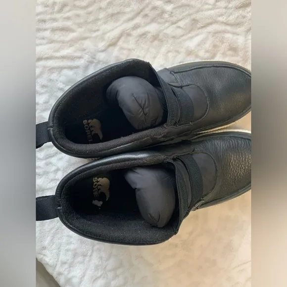 Sorel Out’n About Leather Waterproof Boots Black Size 7.5