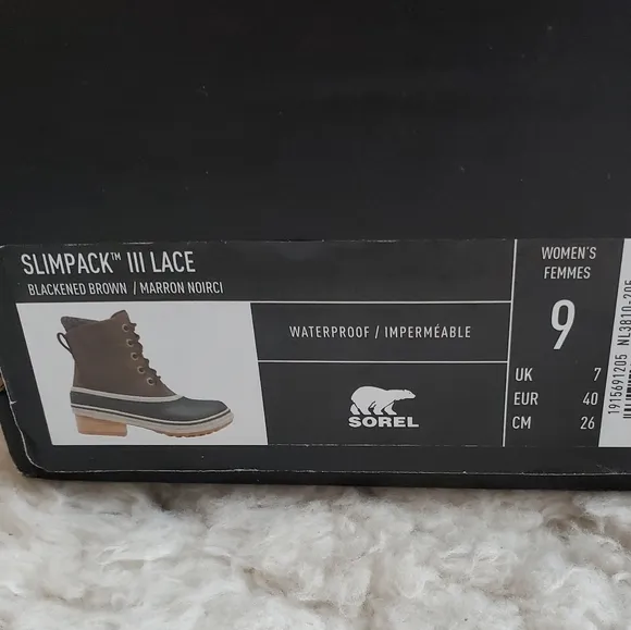 Sorel Slimpack III Lace Boots in Blackened Brown