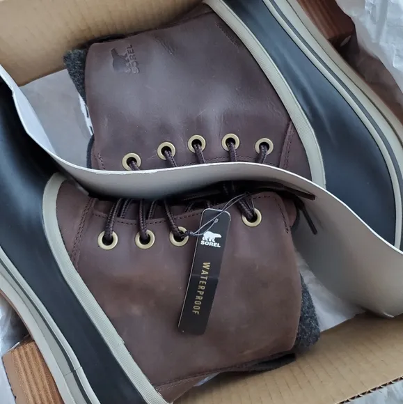Sorel Slimpack III Lace Boots in Blackened Brown