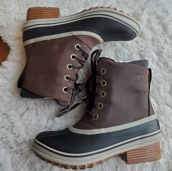 Sorel Slimpack III Lace Boots in Blackened Brown