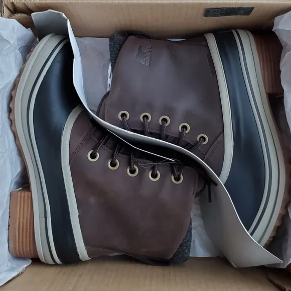 Sorel Slimpack III Lace Boots in Blackened Brown
