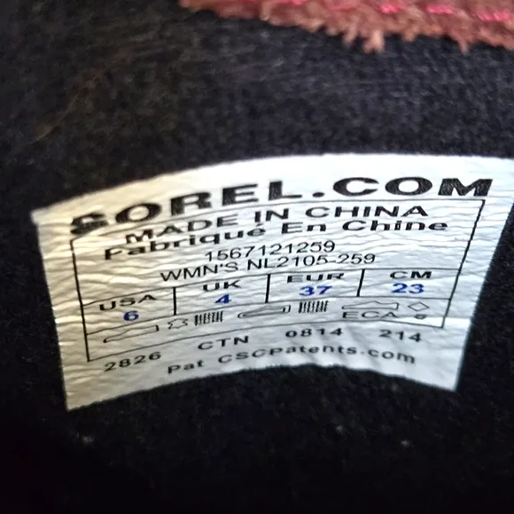 Sorel Slimshortine Brown Aztec Print Leather Winter Waterproof Boots size 6