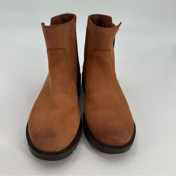 Sorel Taffy Leather Emelie II Zip Waterproof Boot Brown Boots Women’s 8