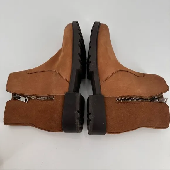 Sorel Taffy Leather Emelie II Zip Waterproof Boot Brown Boots Women’s 8