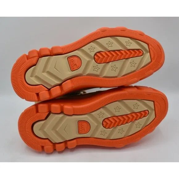 Sorel Womens Size 8.5 Caribou X Ceramic Orange Waterproof Leather Platform Boots