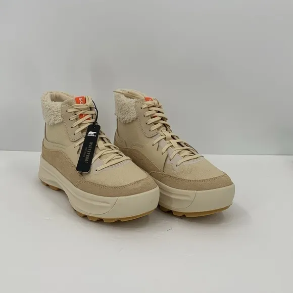 Sorel x Calia Out n About ONA mid sneaker boots winter waterproof tan new 8.5