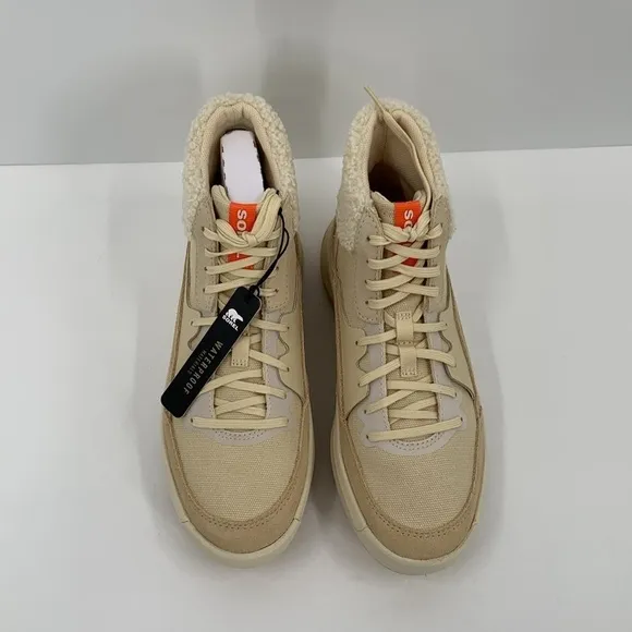 Sorel x Calia Out n About ONA mid sneaker boots winter waterproof tan new 8.5