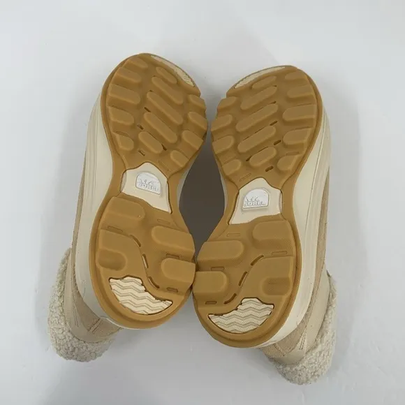 Sorel x Calia Out n About ONA mid sneaker boots winter waterproof tan new 8.5