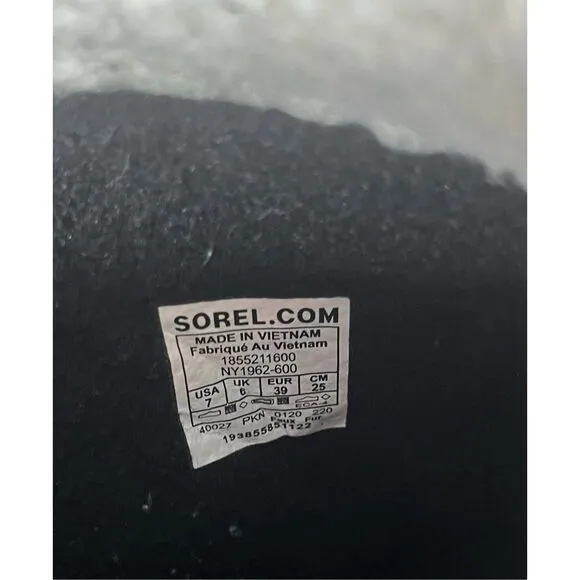 Sorel Yoot Pac Nylon Waterproof Winter Boots size 6 Big Girls