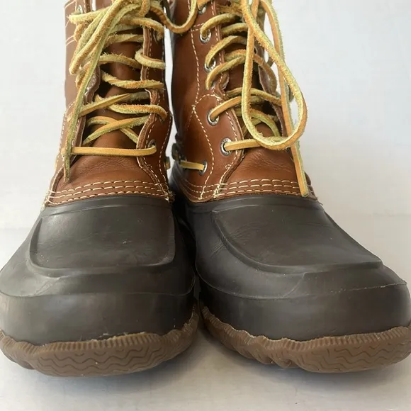Sperry Brown Leather &amp; Rubber Waterproof Boots Size 7
