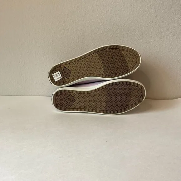Sperry Crest Vibe Girls‎ Kids Size 3.5M Sneakers Shoes Purple Silver EUC