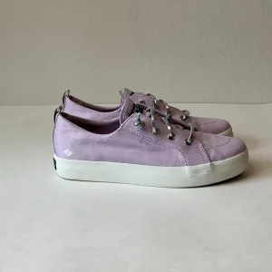 Sperry Crest Vibe Girls‎ Kids Size 3.5M Sneakers Shoes Purple Silver EUC