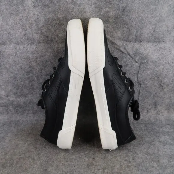Sperry Shoes Womens 8 Sneakers Athletic Casual Soletide Leather Black Lace Up