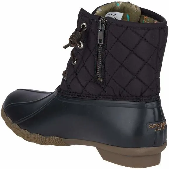 SPERRY WOMEN'S SALTWATER BOOTS, BLACK, 9