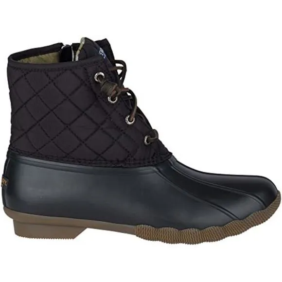 SPERRY WOMEN'S SALTWATER BOOTS, BLACK, 9