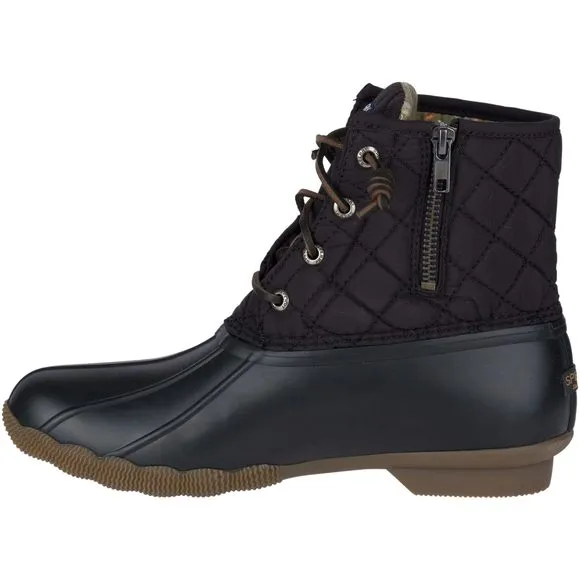 SPERRY WOMEN'S SALTWATER BOOTS, BLACK, 9