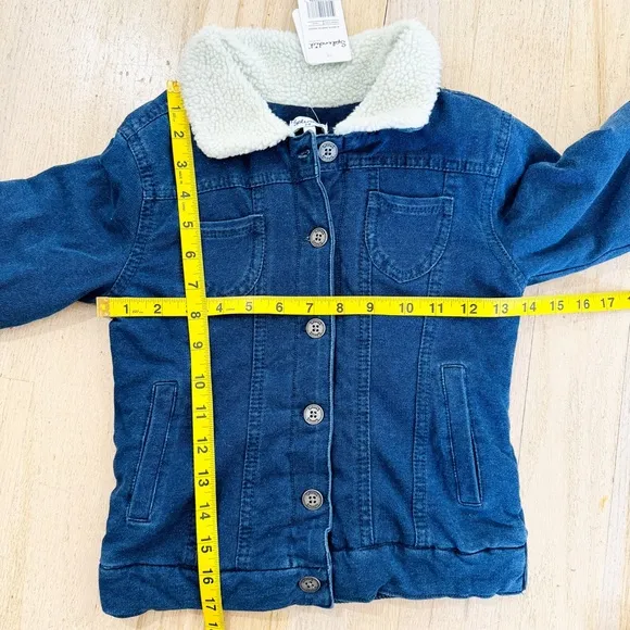 Splendid little girls faux fur collar denim jacket