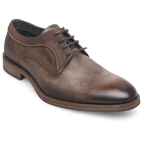 Steve Madden Magic Oxford Dress Shoes Brown Leather Lace-Up, Men’s Size 10