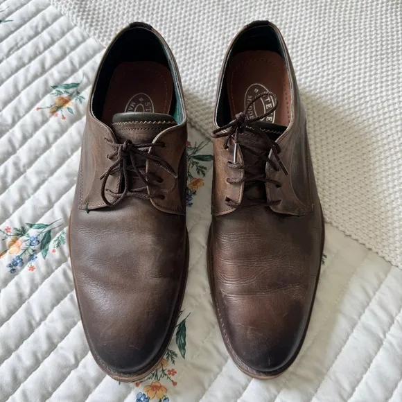 Steve Madden Magic Oxford Dress Shoes Brown Leather Lace-Up, Men’s Size 10