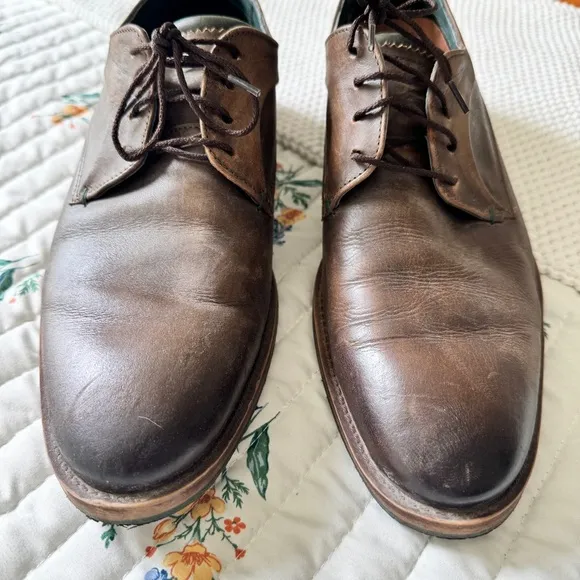 Steve Madden Magic Oxford Dress Shoes Brown Leather Lace-Up, Men’s Size 10