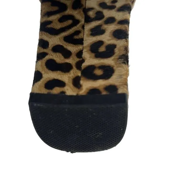 Steve Madden Womens Animal Print Pony Hair Booties Size 8 M Pixie-L Block Heel