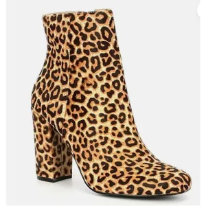 Steve Madden Womens Animal Print Pony Hair Booties Size 8 M Pixie-L Block Heel