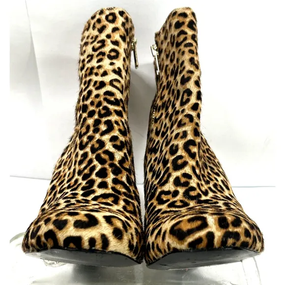 Steve Madden Womens Animal Print Pony Hair Booties Size 8 M Pixie-L Block Heel