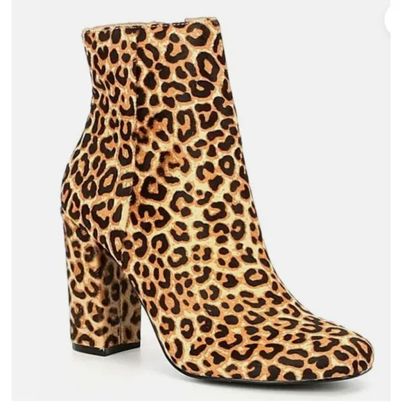 Steve Madden Womens Animal Print Pony Hair Booties Size 8 M Pixie-L Block Heel