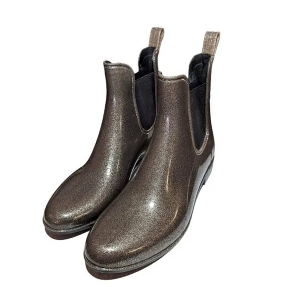Storm by Cougar boots raining waterproof brown wit glitter size 6.