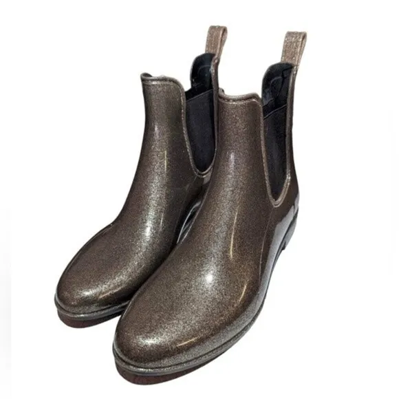 Storm by Cougar boots raining waterproof brown wit glitter size 6.