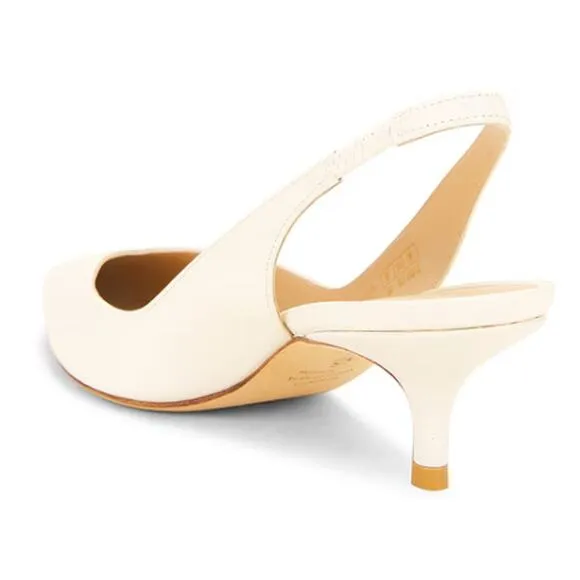 Stuart Weitzman Eva 50 Slingback in Cream Size 8