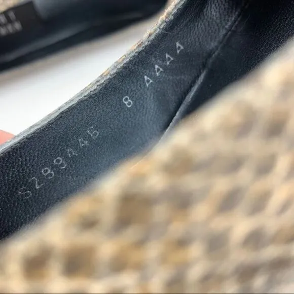 Stuart Weitzman Taupe Natural Diamondback Snakeskin Pumps 8 AAA