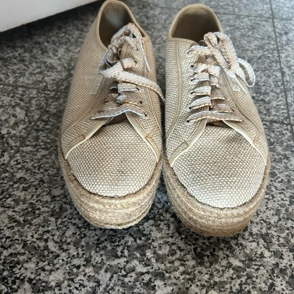 Sugerpga Espadrille Lace Up Flatforms Size 10.5