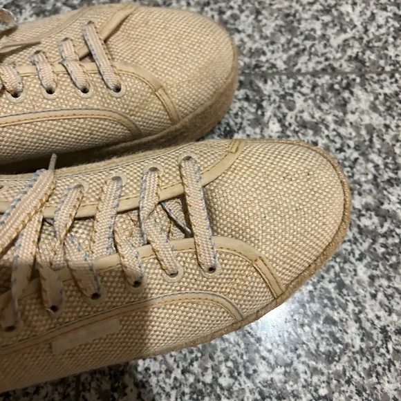 Sugerpga Espadrille Lace Up Flatforms Size 10.5