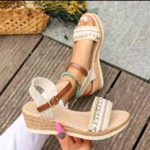 Summer Women WedgeHeel Waterproof Non-Slip Sandals