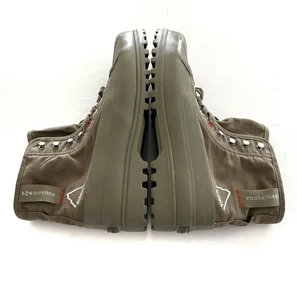 Superga Ankle Boots 2481 Alpina Ripstopgreen Safari Orange Tomato Unisex 7.5 Men