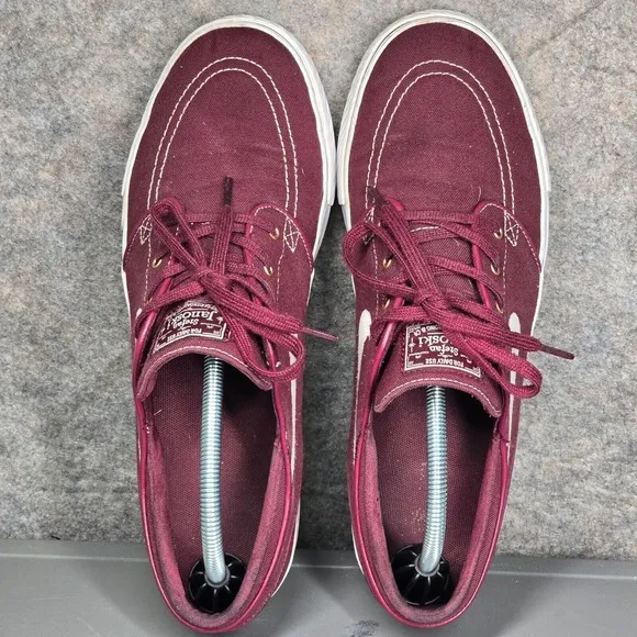 Sz 10 - Nike Stefan Janoski Mens Skateboarding Shoes Sneakers Burgundy