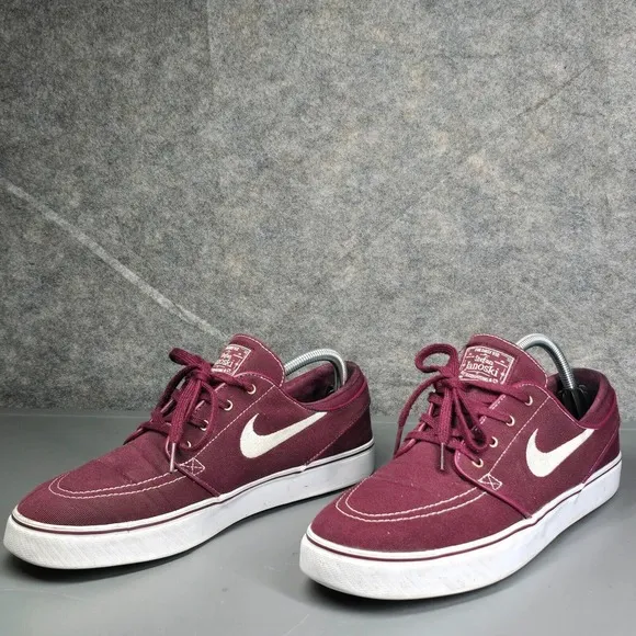 Sz 10 - Nike Stefan Janoski Mens Skateboarding Shoes Sneakers Burgundy