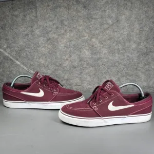 Sz 10 - Nike Stefan Janoski Mens Skateboarding Shoes Sneakers Burgundy
