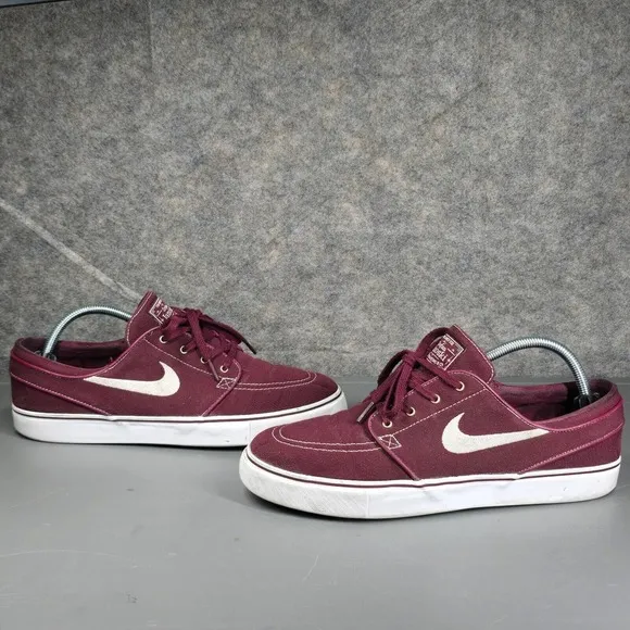 Sz 10 - Nike Stefan Janoski Mens Skateboarding Shoes Sneakers Burgundy