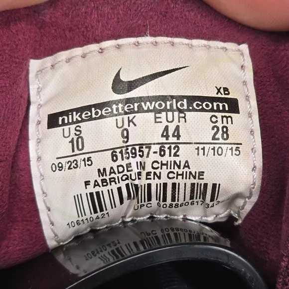 Sz 10 - Nike Stefan Janoski Mens Skateboarding Shoes Sneakers Burgundy
