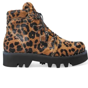 Tabitha Simmons Neir Leopard Ponyhair Vibram Sole Combat Boots 37 6 US $895