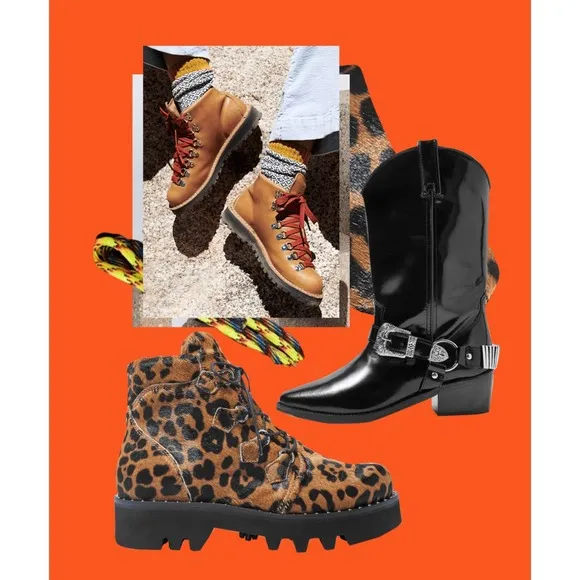 Tabitha Simmons Neir Leopard Ponyhair Vibram Sole Combat Boots 37 6 US $895