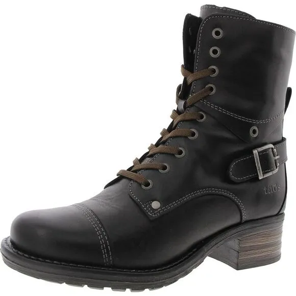 Taos Mens 220106 Black Zipper Leather Hiking Boots New