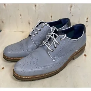 Ted Baker Men's Prycce Blue 9-17409 Leather Lace-up Dress Shoe Wingtip‎ Size 10